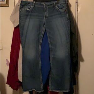 Silver boot cut jeans